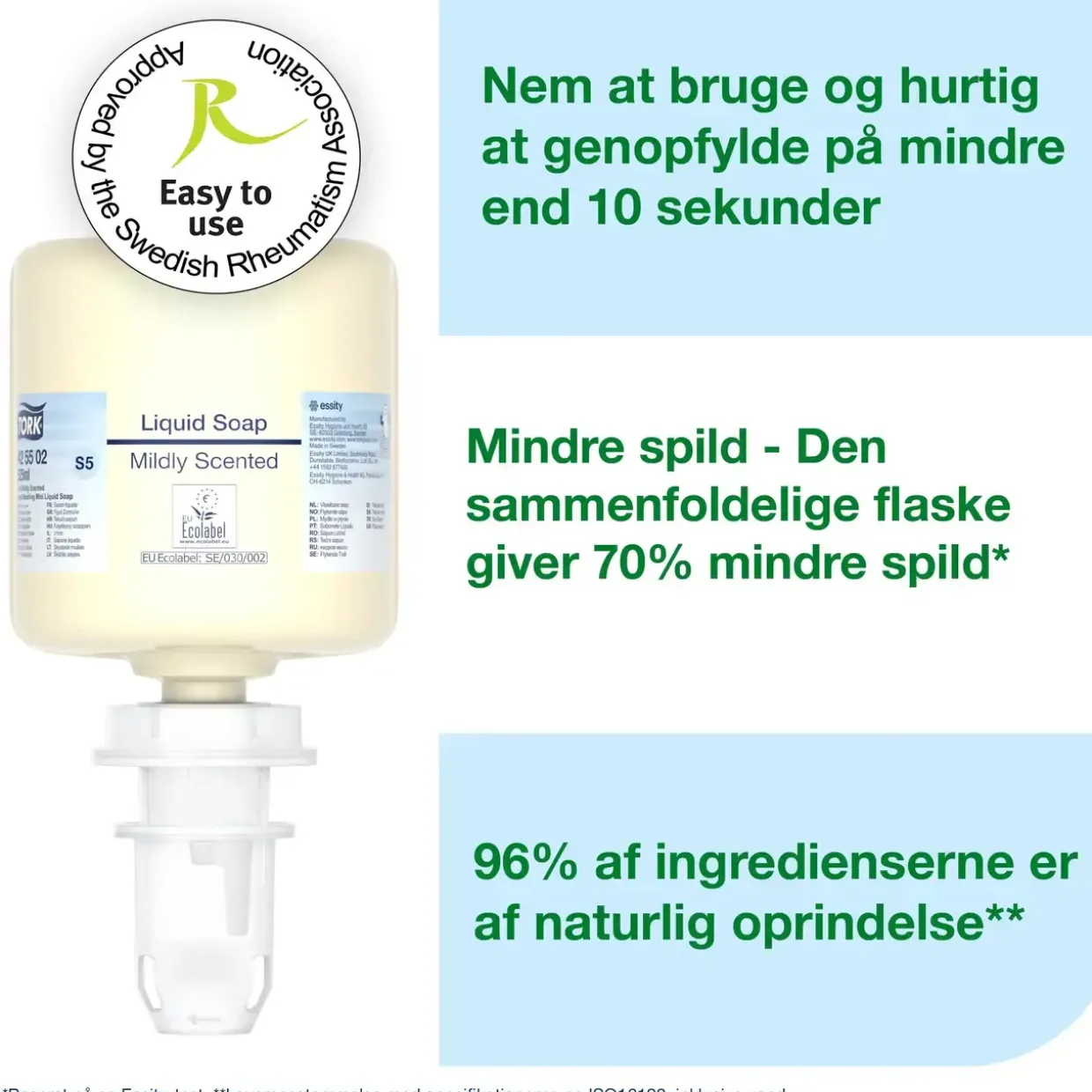 Sæbe Tork 425502 Mild Duft Mini S5 flydende 8x520ml