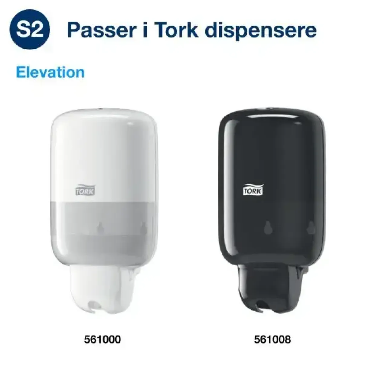 Sæbe Tork 420502 Premium Mild S2 Mini hvid - 8 flasker á 475 ml