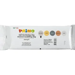 Selvhærdende ler - Lys grå - 1 kg