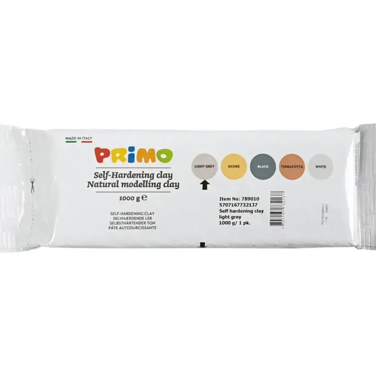 Selvhærdende ler - Lys grå - 1 kg