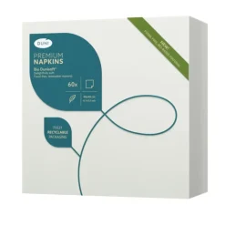 Serviet Bio Dunisoft Airlaid 40x40cm grå - 6 pk x 60 stk/krt