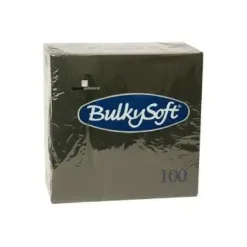 Serviet BulkySoft 40x40 cm 3-lag Sort - 10 pk x 100 stk/krt