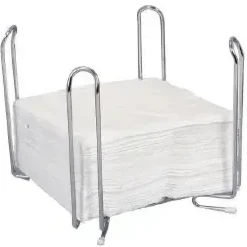Servietholder - Krom - 18x18 cm - Til 1/4 Fold Servietter