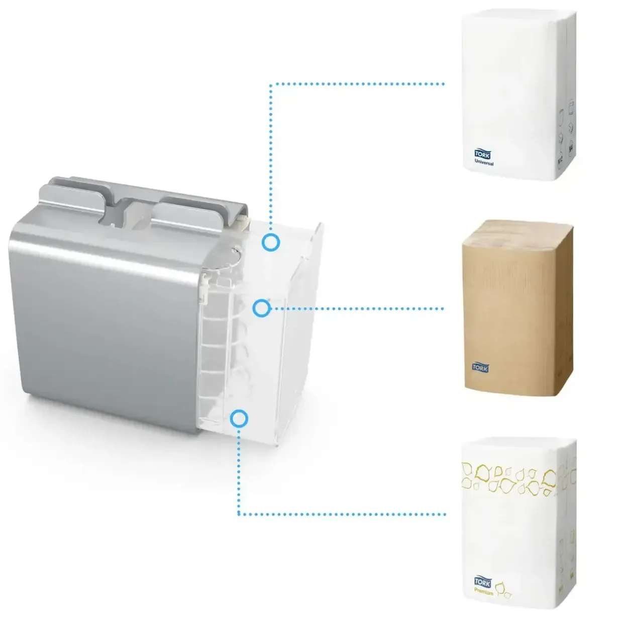 Servietholder N4 Tork Xpressnap® 274002 - aluminium