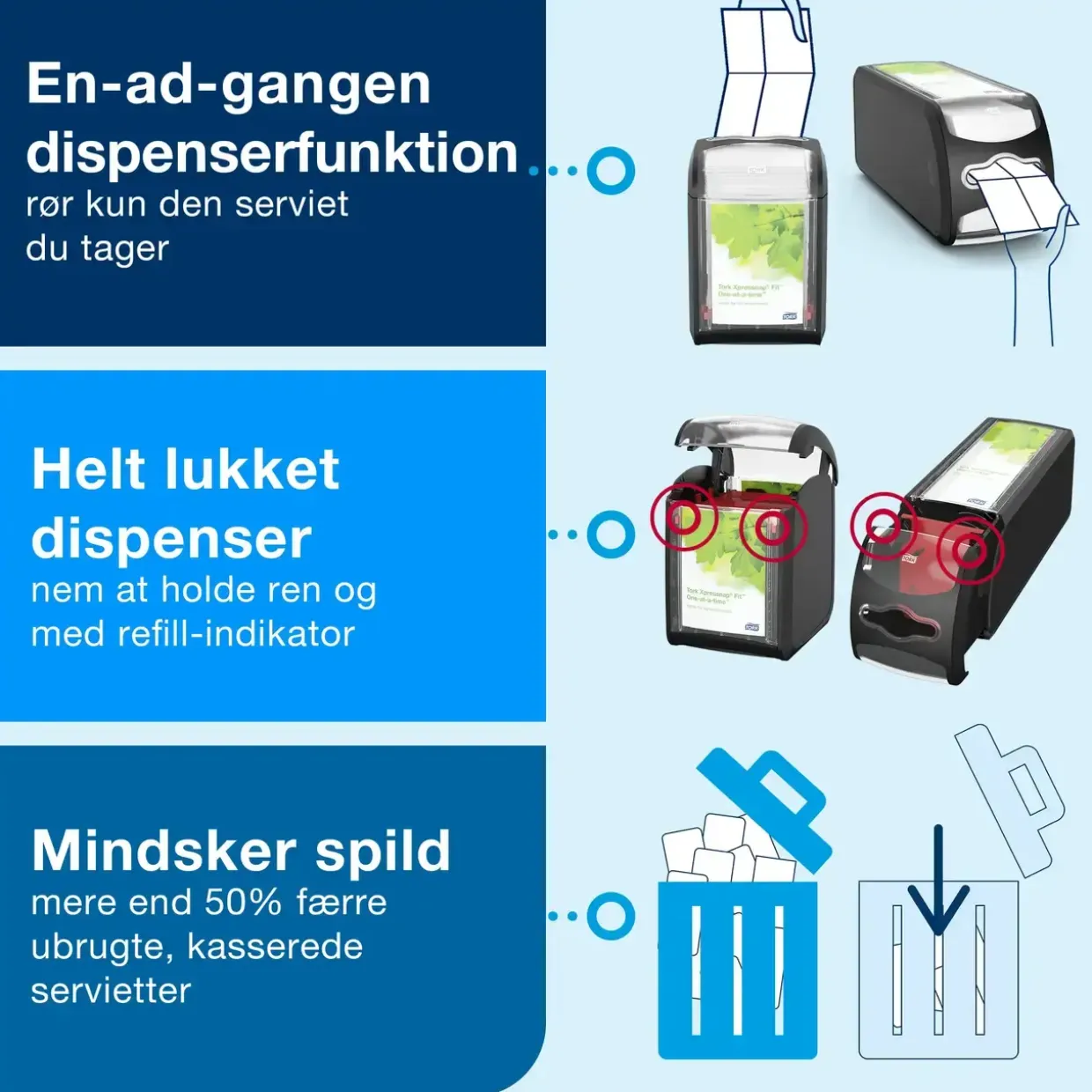 Servietholder Tork 272900 Xpressnap Fit bord sort