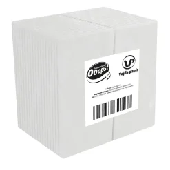 Serviet Ooops! 32x32 cm 1-lag 1/8-fold Hvid - 22 pk x 100 stk/krt