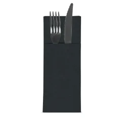 Serviet TableSMART Airlaid 40x32 cm til Bestik Sort - 24 pk x 50 stk/krt