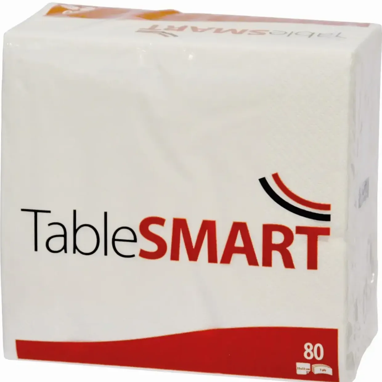 Serviet TableSMART 33x33cm 3-lag hvid - 20 pk x 80 stk/krt