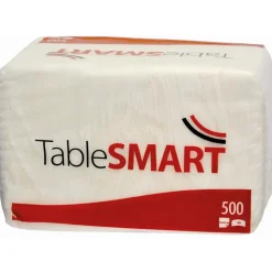 Serviet TableSMART 33x33 cm 1-lag Hvid - 6 pk x 500 stk/krt