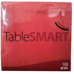 Serviet TableSMART 40x40cm 3-lag Rød - 12 pk x 100 stk/krt