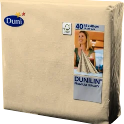 Servietter – Duni Dunilin – buttermilk/creme – 48 x 48 cm – 40 stk