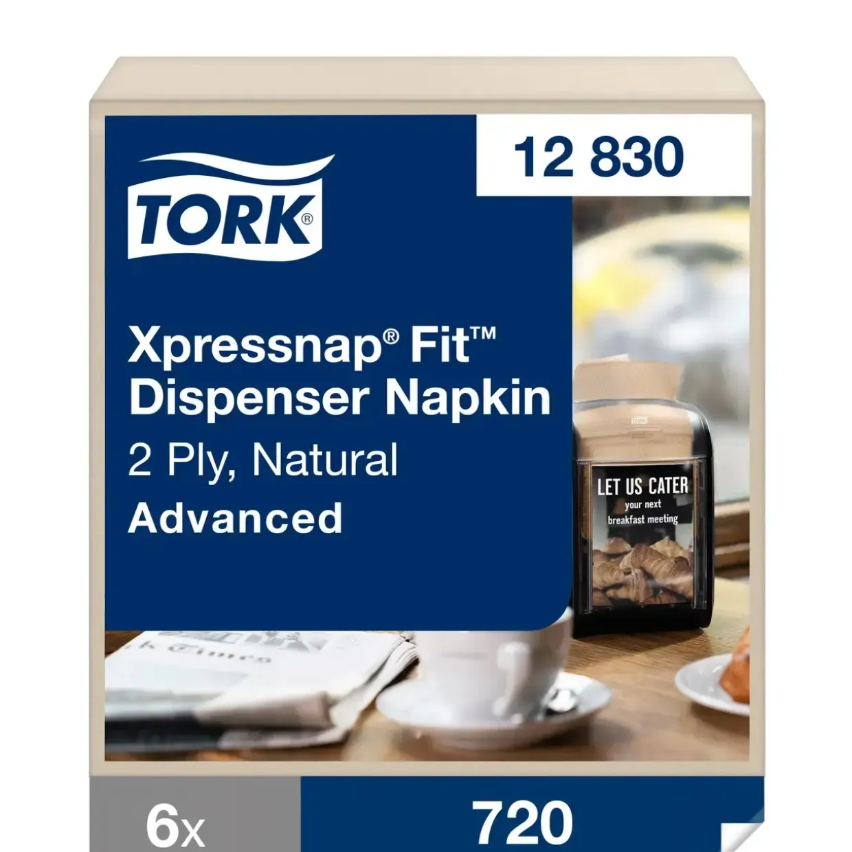 Servietter - Tork Xpressnap Fit 12830 - Natur - 2-lags - N14 - 4320 stk.