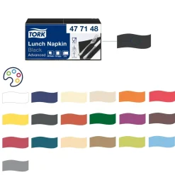 Serviet Tork 2-lags 477148 sort 33 x 33 cm 1|4 fold - 2000 stk