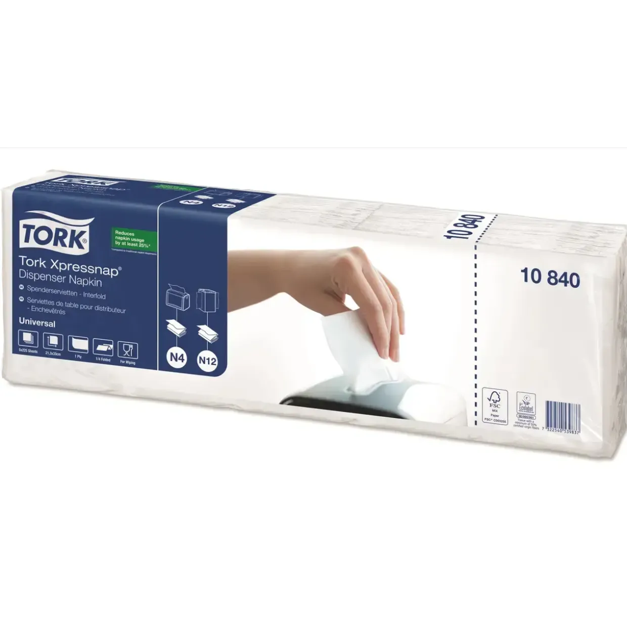 Serviet Tork 10840 Xpressnap Universal 1-lags 4-fold N4 - 9000 stk