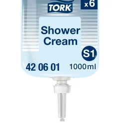 Shampoo - Tork 420601 - Hair & Body Sæbe Premium S1 lyseblå - 6 flasker á 1 liter