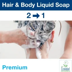 Shampoo - Tork 420601 - Hair & Body Sæbe Premium S1 lyseblå - 6 flasker á 1 liter