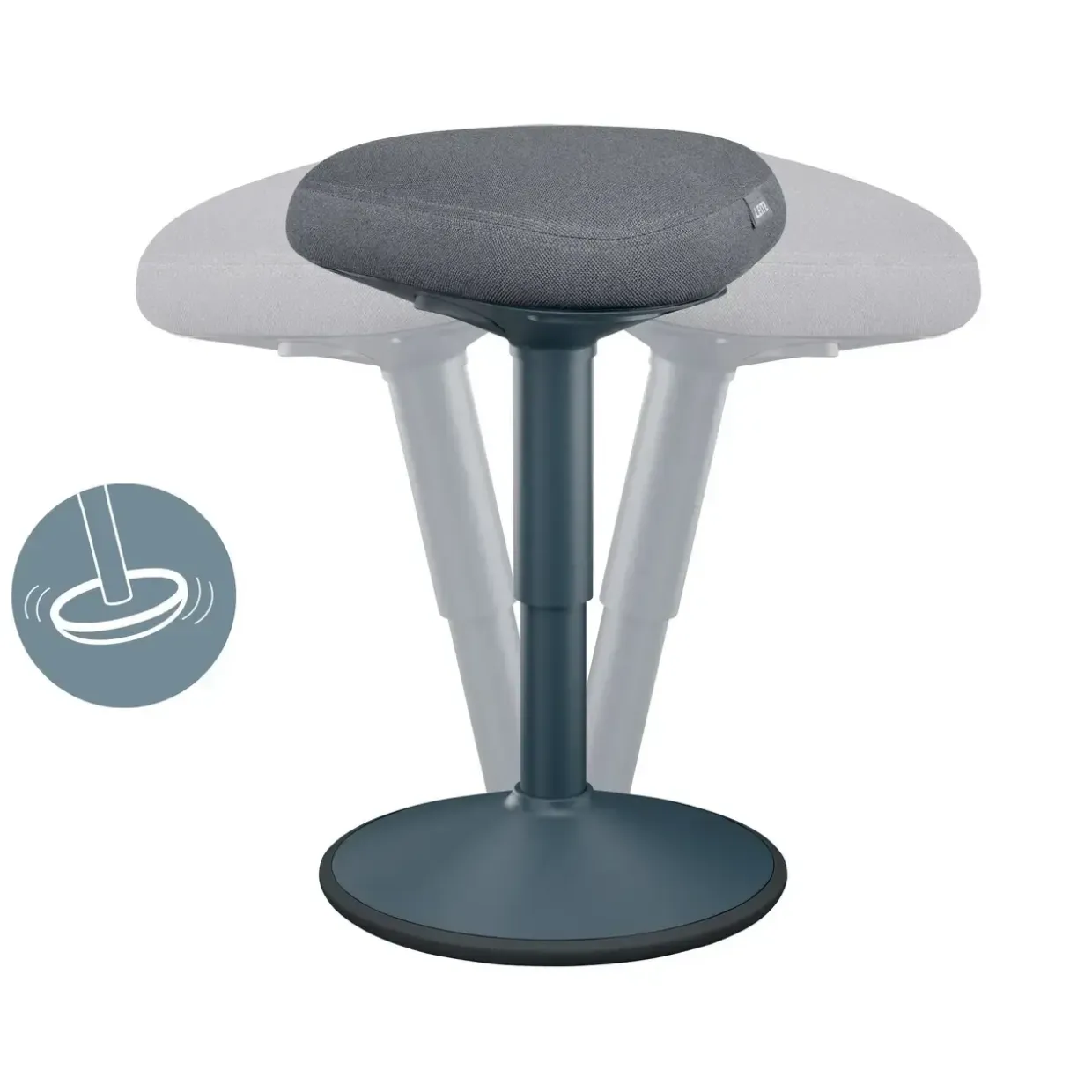 Siddestol – Leitz Ergo Active – Comfort – Mørkegrå