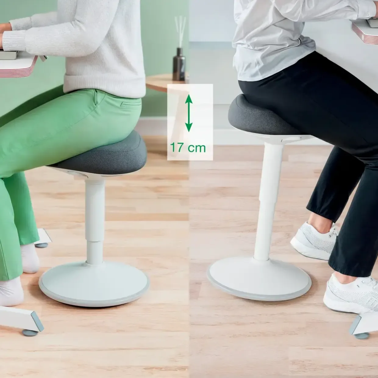 Siddestol – Leitz Ergo Active – Comfort – Lysegrå