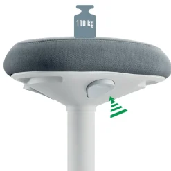 Siddestol – Leitz Ergo Active – Comfort – Lysegrå