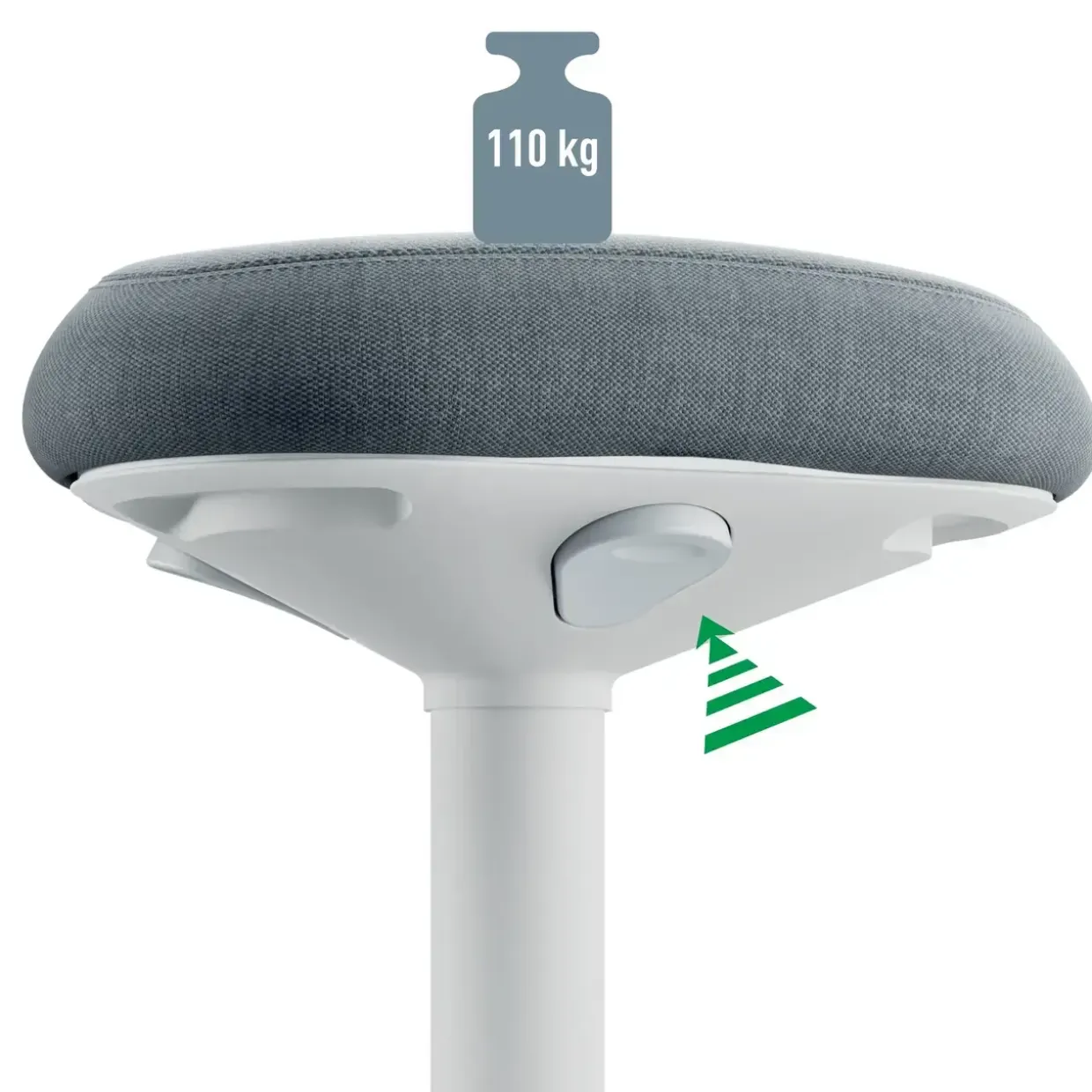 Siddestol – Leitz Ergo Active – Comfort – Lysegrå