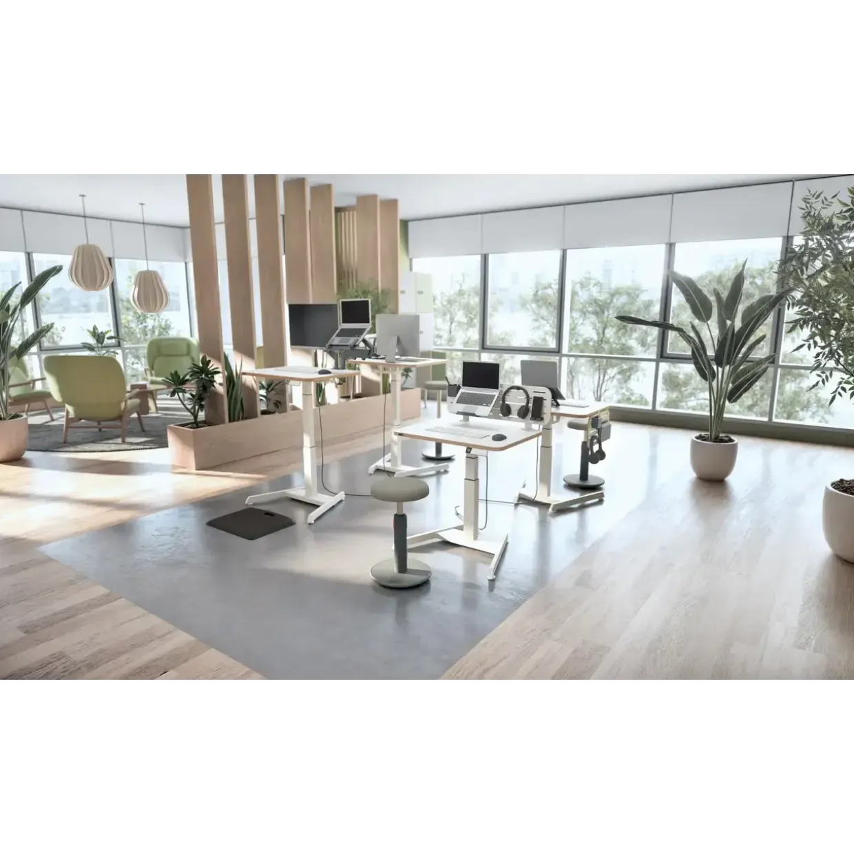 Siddestol – Leitz Ergo Active – Comfort – Lysegrå