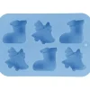 Silikoneform, hulstr. 60x75 mm, 12,5 ml, lyseblå, julestrømper- og klokker, 1pk.