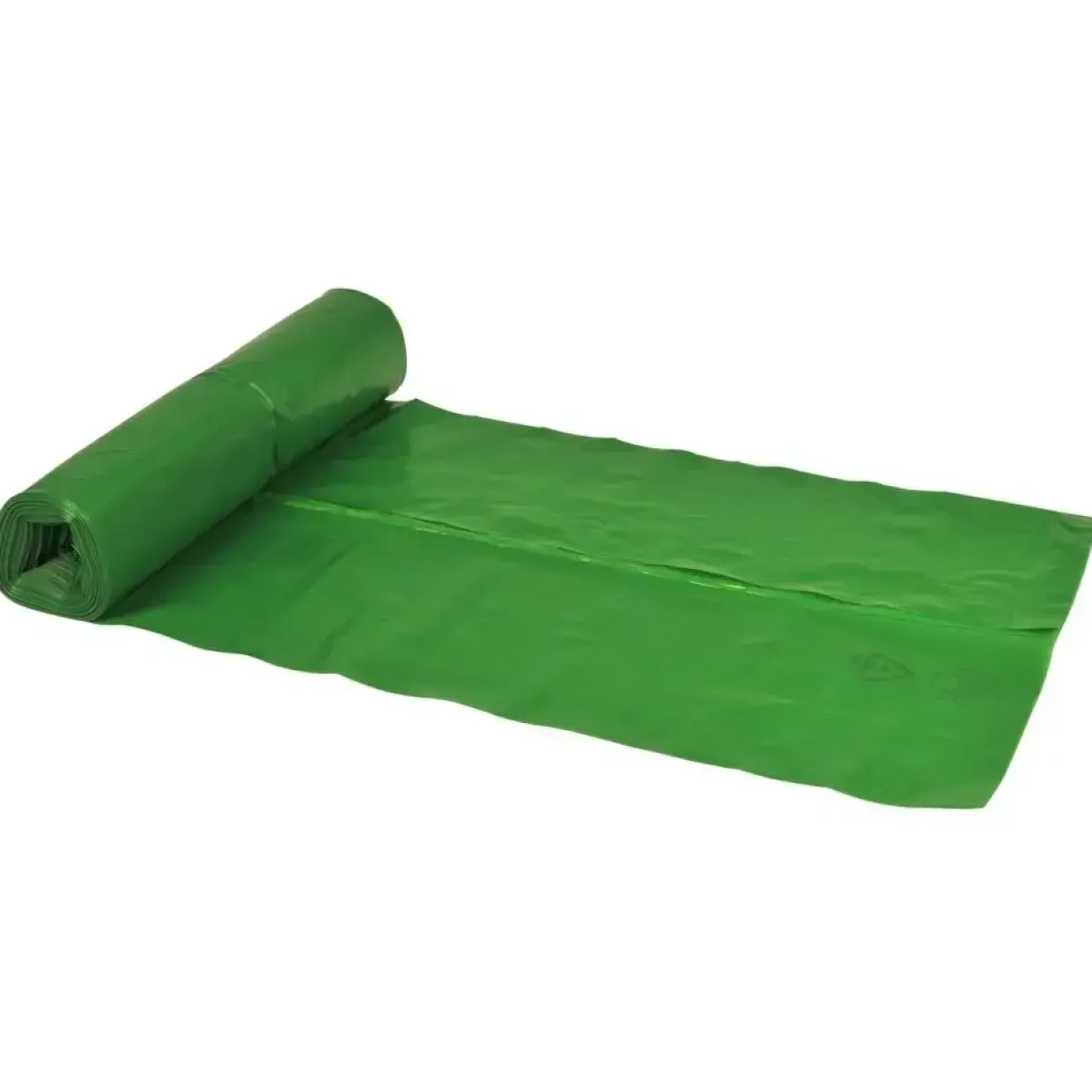 Sæk, ABENA Poly-Line, 100 l, grøn, LDPE/genanvendt, 70x110cm - 10 ruller