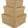 Æsker – Kvadratiske – 10/12,5/15 cm – Højde 5/6/7,5 cm – 3 stk