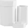 Æsker - sekskantede pap hvid 4,5+6 cm H: 7+9 cm - 2 stk