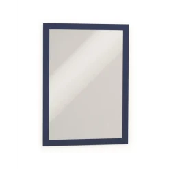 Skifteramme - selvklæbende A4 DURAFRAME® magnetisk med blå ramme - 2 stk.