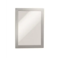 Skifteramme - selvklæbende A5 DURAFRAME® magnetisk med sølvramme - 2 stk.