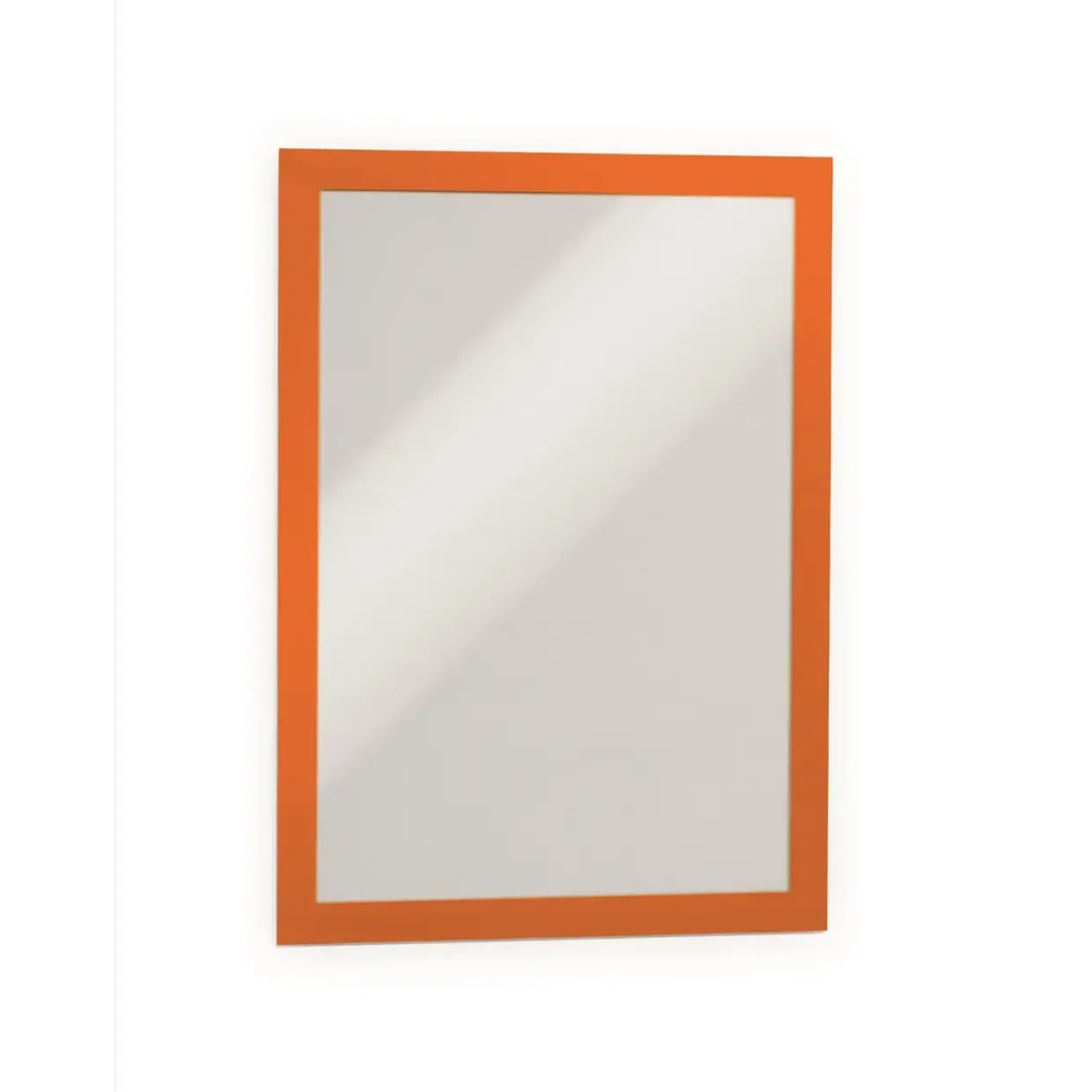 Skifteramme - selvklæbende A4 DURAFRAME® magnetisk med orange ramme - 2 stk.