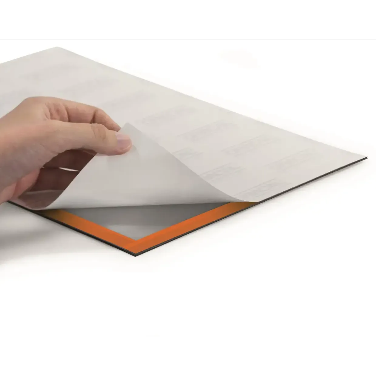 Skifteramme - selvklæbende A4 DURAFRAME® magnetisk med orange ramme - 2 stk.