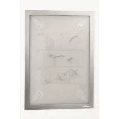 Skilt Duraframe Wallpaper A4 sølv aftagelig inforamme 1stk