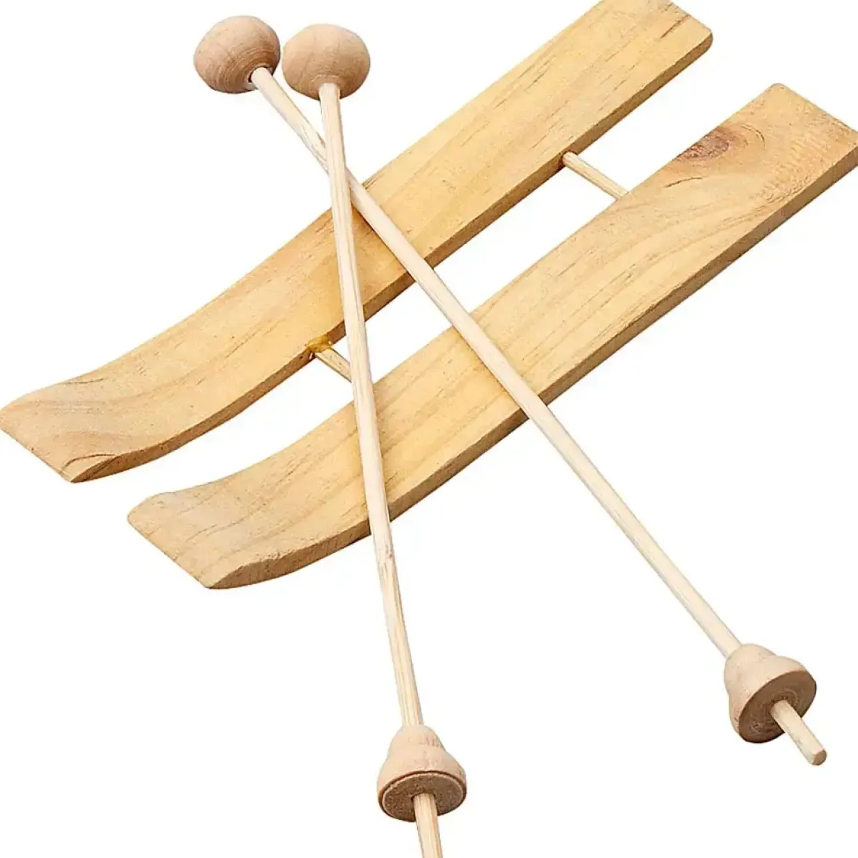 Ski med stave størrelse 11 x 3,8 cm fyr - 3 par