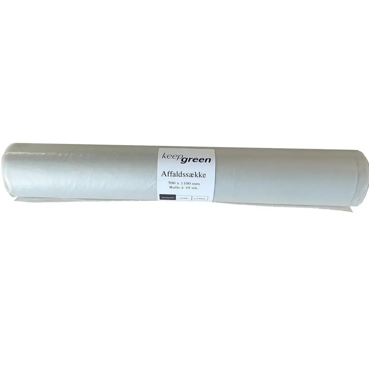 Sæk KeepGreen 100ltr B700xL1100mm 45my Standard Transparent - 20 rl x 10 stk/krt
