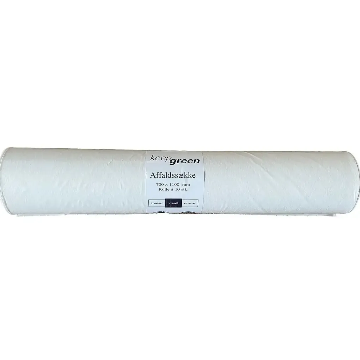 Sæk KeepGreen 100ltr B700xL1100mm 55my Strong Hvid - 10 Rl x 10 Stk/krt