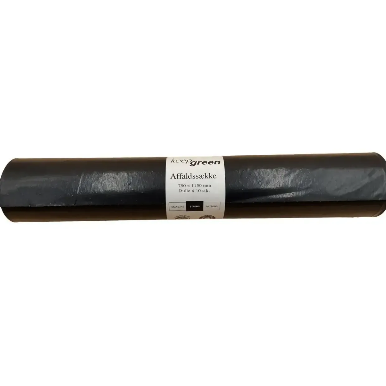 Sæk KeepGreen 125ltr B750xL1150mm 55my Strong Sort - 16 rl x 10 stk/krt