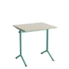 Skolebord - Atlas 1130 - 700 x 600 mm - eg højtrykslaminat - turkis stel