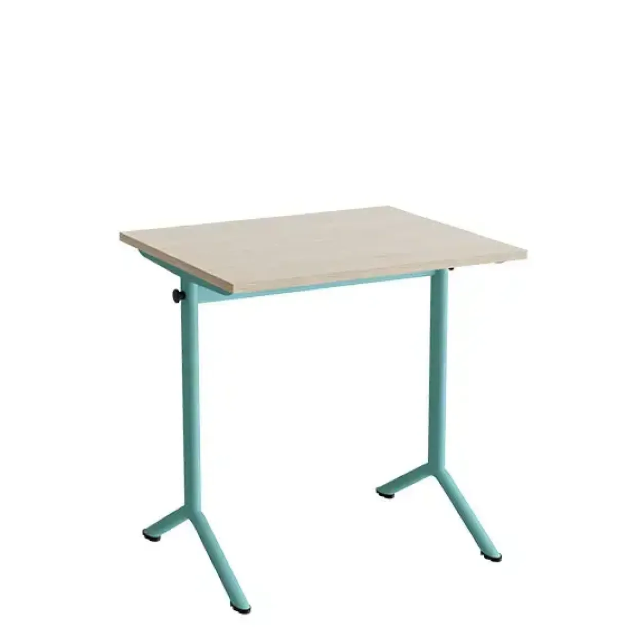 Skolebord - Atlas 1130 - 700 x 600 mm - eg højtrykslaminat - turkis stel