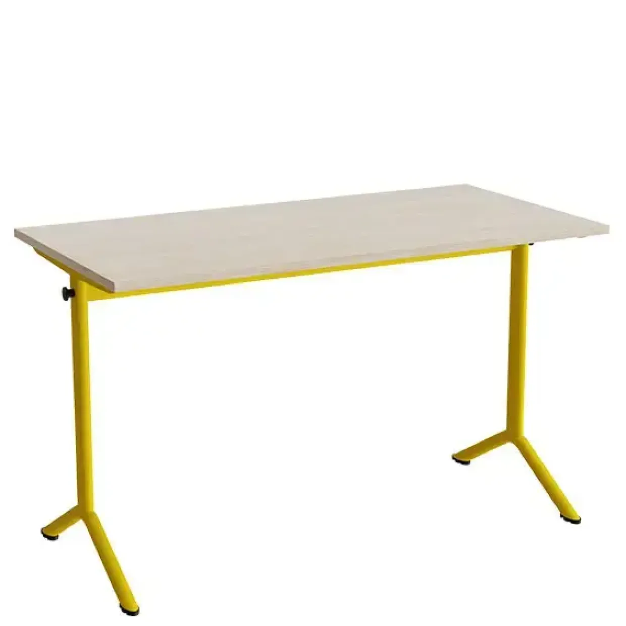 Skolebord - Atlas 1130 - 1200x600 mm - Lyddæmpende eg laminat - Gult stel