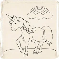 Skopose størrelse 37 x 41 cm 110 g/m2 lys natur | enhjørninger