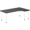 Skrivebord DNA, Antracit 2000x1200 mm Højre I-ben/Hvid