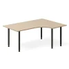Skrivebord DNA, Eg 1600x1200mm Højre I-ben/Sort