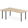 Skrivebord DNA, Eg 1800x1200mm Venstre I-ben/Sort