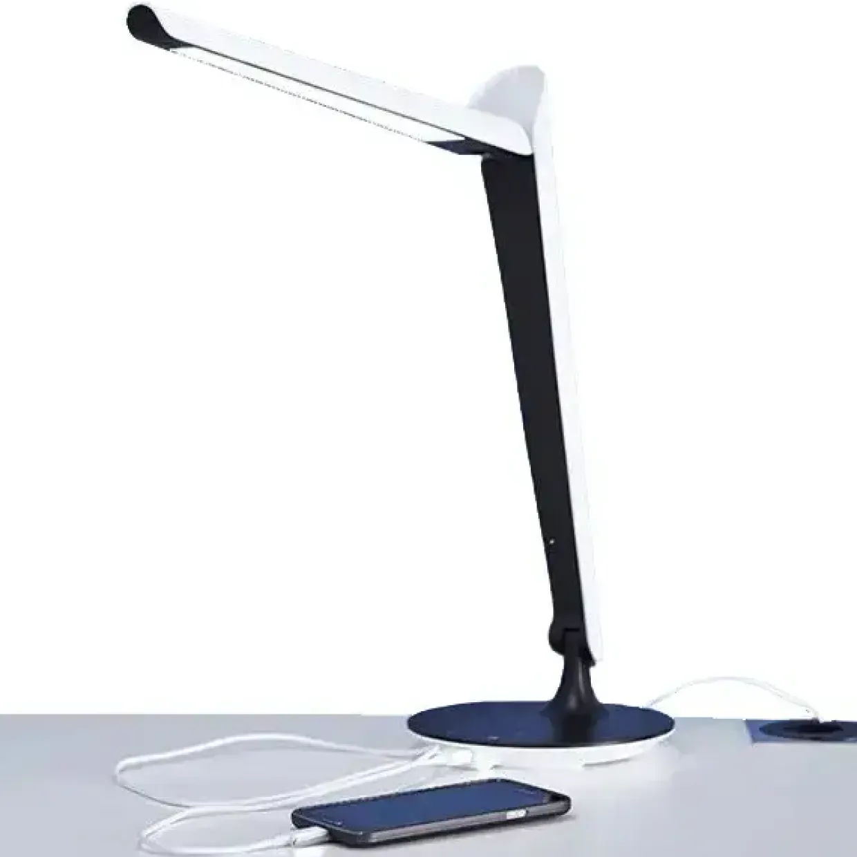 Skrivebordslampe LED Tulip 8W USB hvid/sort