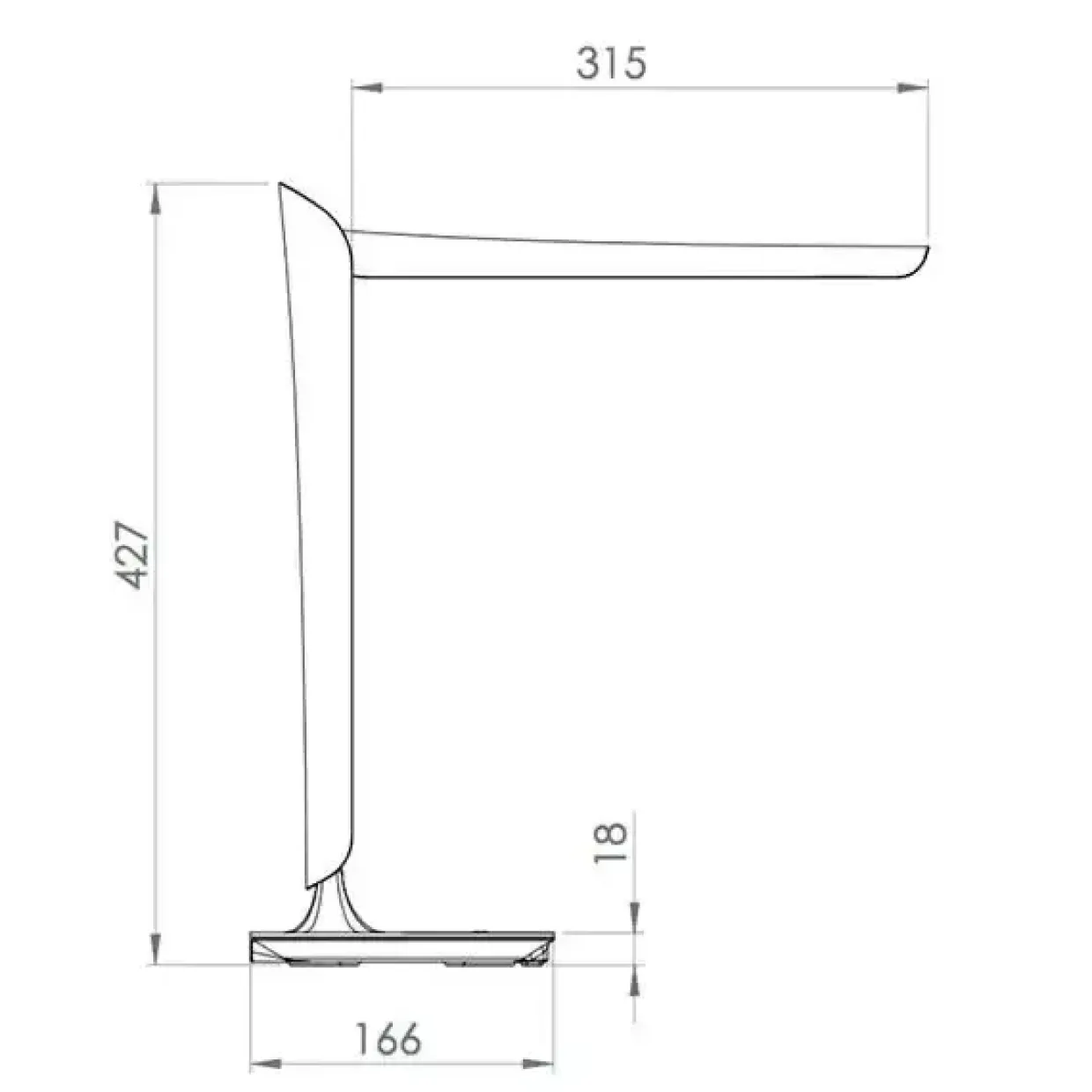Skrivebordslampe LED Tulip 8W USB hvid/sort