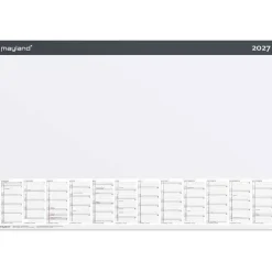 Skriveunderlag med kalenderoversigt - 402x598mm - 2027 - Mayland - 27137000