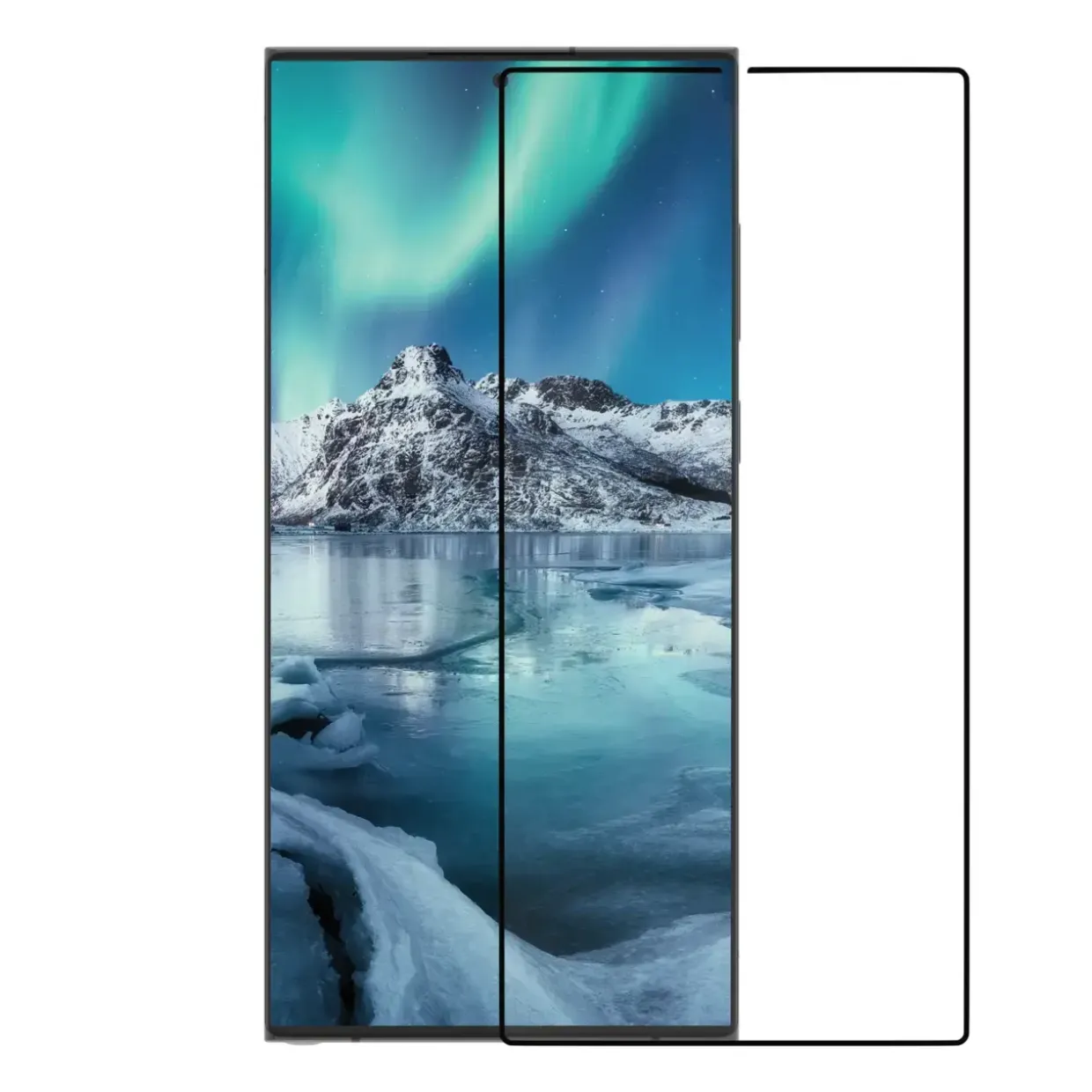Skærmbeskyttelse - Dbramante1928 eco-shield - Sort kant - Galaxy S24 Ultra