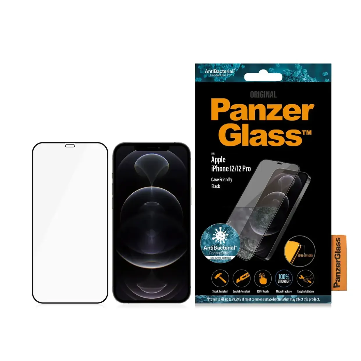 Skærmbeskyttelse - PanzerGlass iPhone 12 Pro CF Privacy - Sort